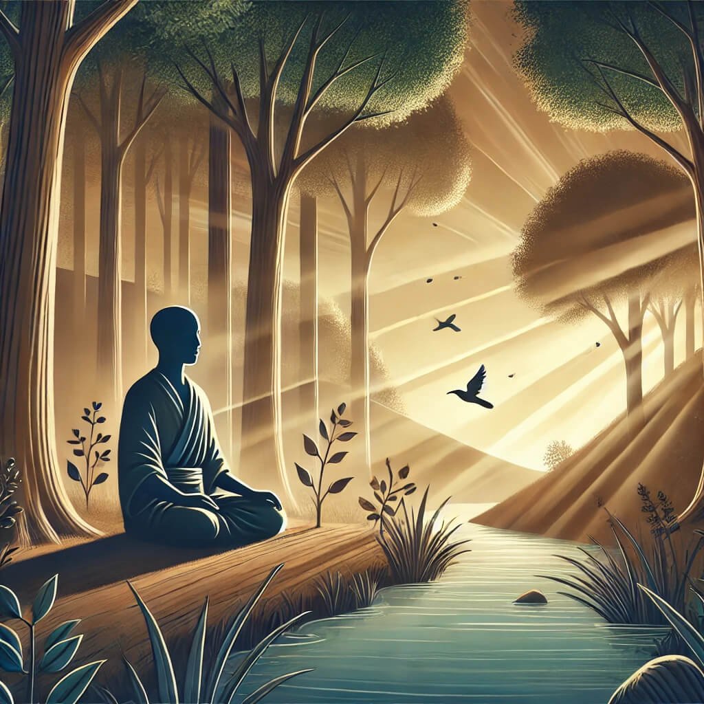 Image reflecting the essence of silence and mindfulness. 