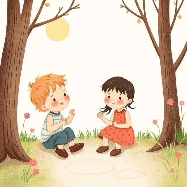 c=visual representation of Kids having peaceful play. every correction sends a message, make sure its the right one.