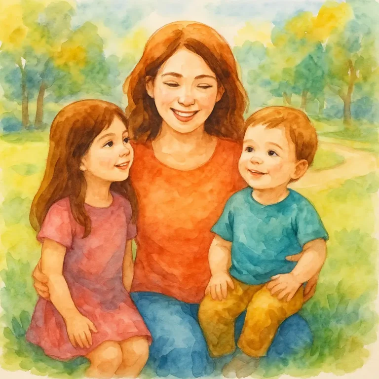image illustration of mother holding her children. What this mother wants you to know on mothers day is the life of mother in the daily chaos