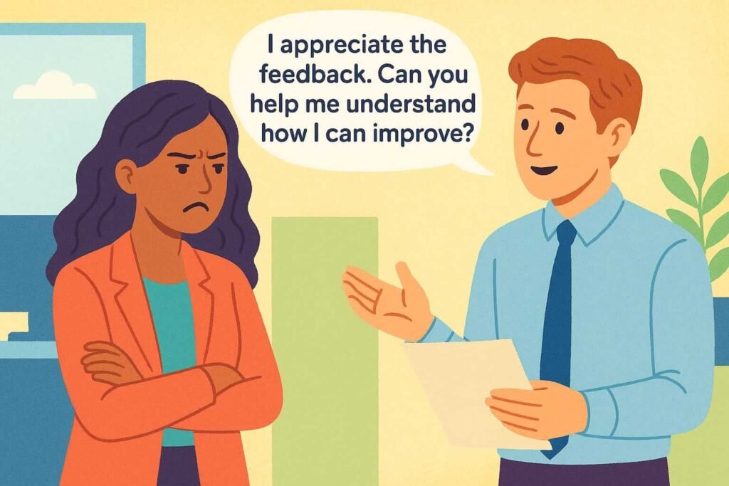 AI image illustration of Emotional Regulation between a boss and an Employee.