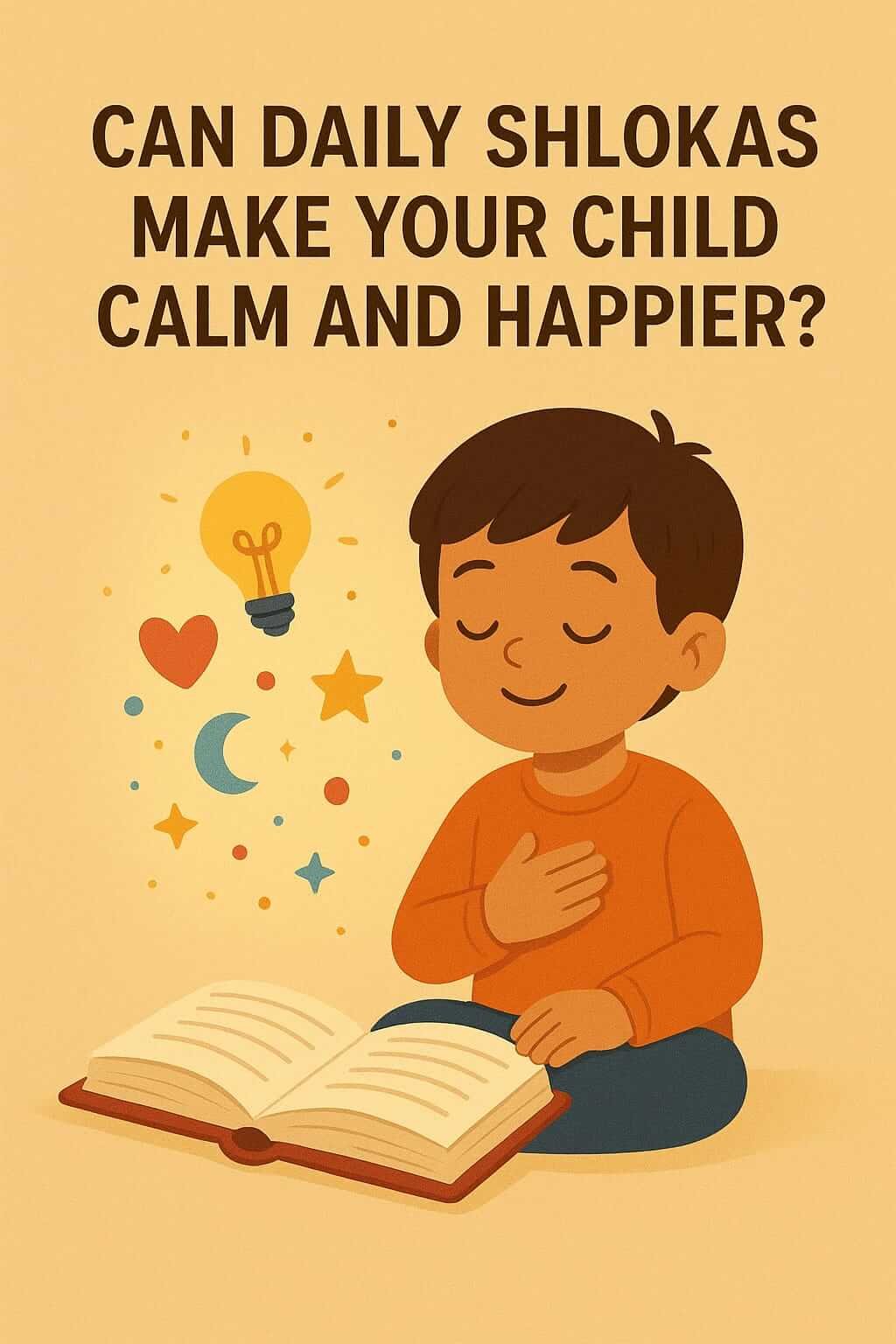 AI image illustrator of daily shlokas make your child calm and happier !!