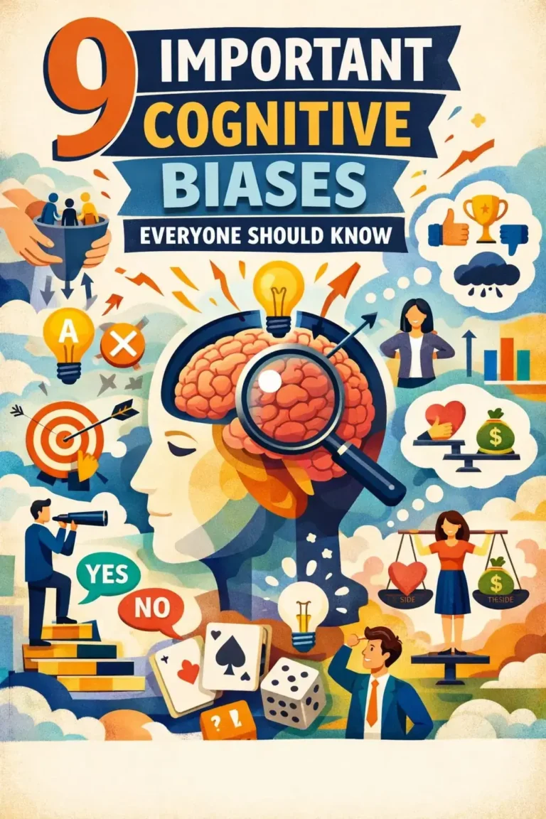 AI image illustration of 9 cognitive biases everyone should know