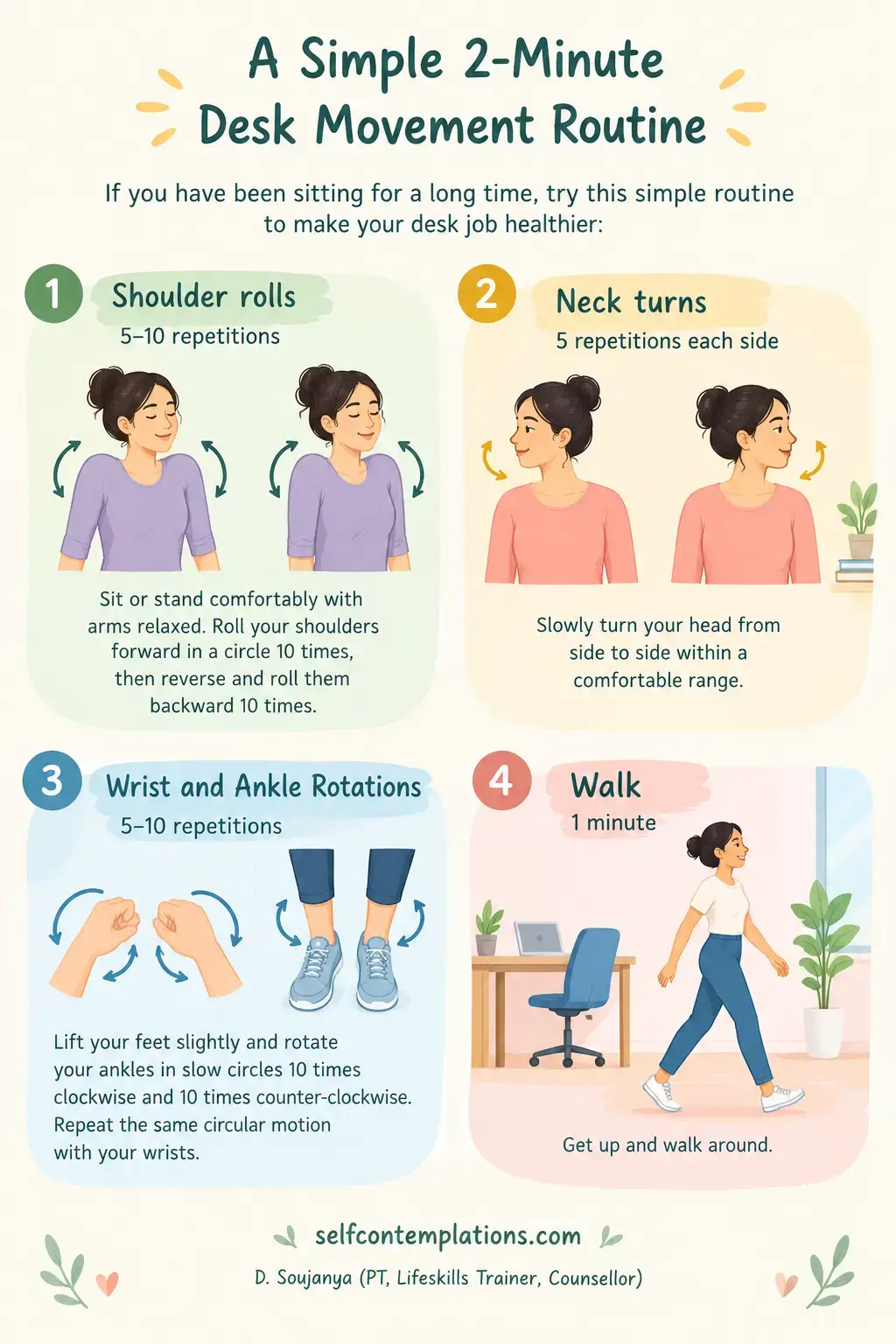 Image of healthier desk job exercises